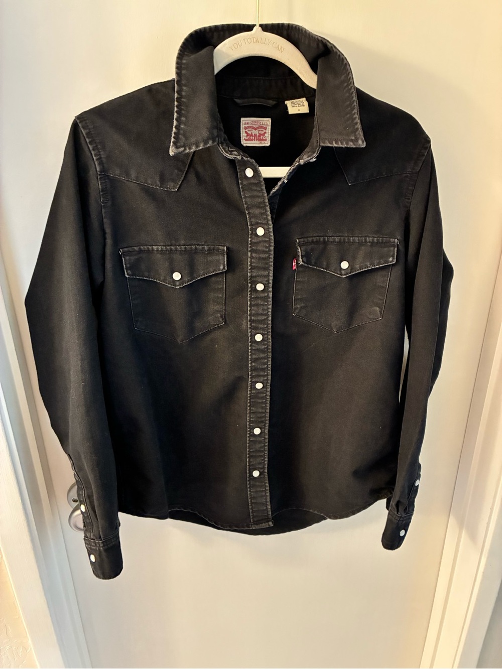 Levi's Black Western-Style Denim Shirt Jacket